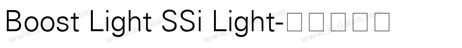 Boost Light SSi Light字体转换